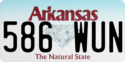 AR license plate 586WUN