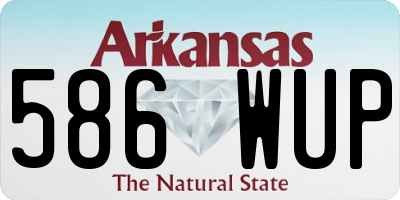 AR license plate 586WUP