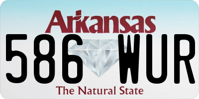 AR license plate 586WUR