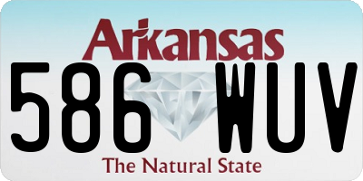 AR license plate 586WUV