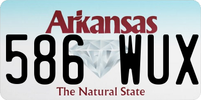 AR license plate 586WUX
