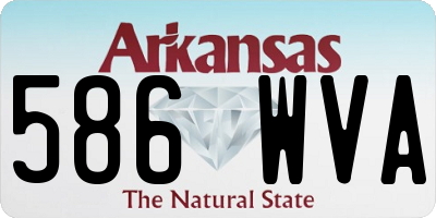 AR license plate 586WVA
