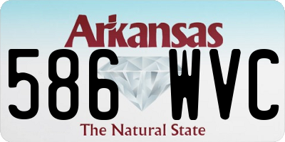 AR license plate 586WVC