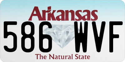 AR license plate 586WVF