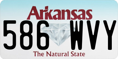 AR license plate 586WVY