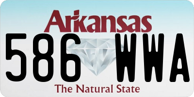 AR license plate 586WWA