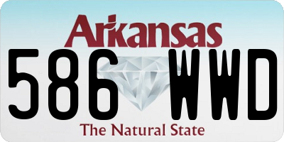 AR license plate 586WWD