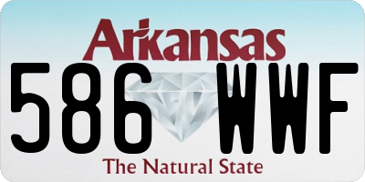 AR license plate 586WWF