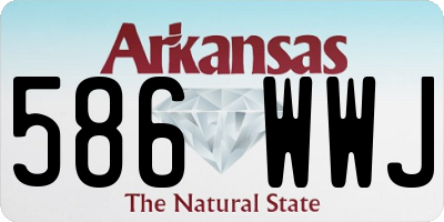 AR license plate 586WWJ