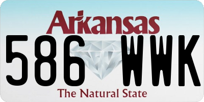 AR license plate 586WWK