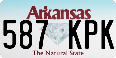 AR license plate 587KPK