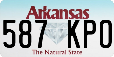 AR license plate 587KPO