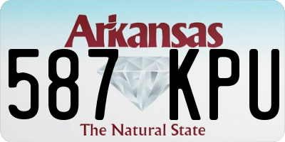 AR license plate 587KPU