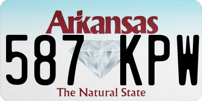 AR license plate 587KPW