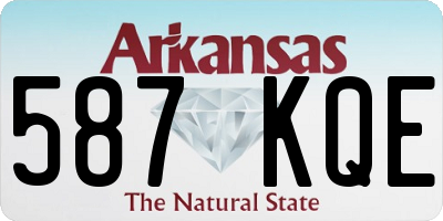 AR license plate 587KQE
