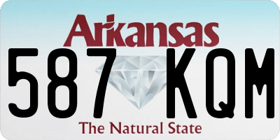 AR license plate 587KQM