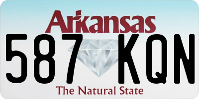 AR license plate 587KQN