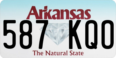 AR license plate 587KQO