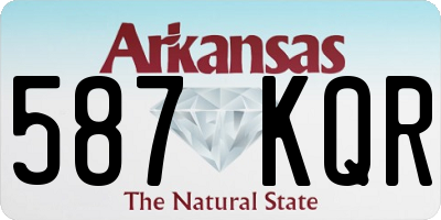 AR license plate 587KQR