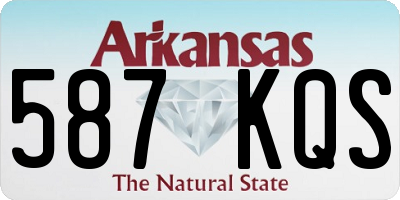 AR license plate 587KQS
