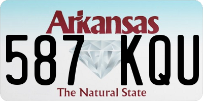 AR license plate 587KQU