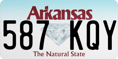 AR license plate 587KQY