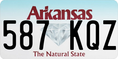 AR license plate 587KQZ