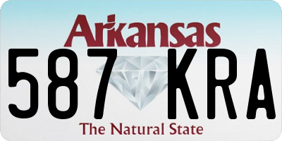 AR license plate 587KRA