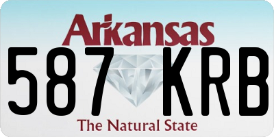 AR license plate 587KRB