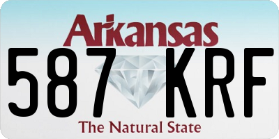 AR license plate 587KRF