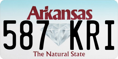 AR license plate 587KRI