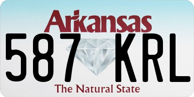 AR license plate 587KRL