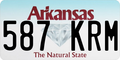 AR license plate 587KRM
