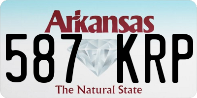 AR license plate 587KRP