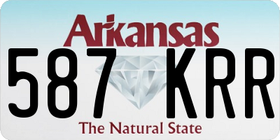 AR license plate 587KRR