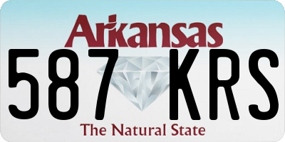 AR license plate 587KRS