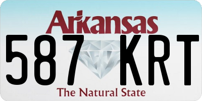 AR license plate 587KRT