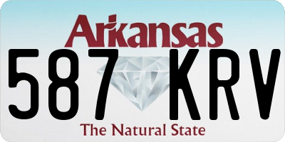 AR license plate 587KRV