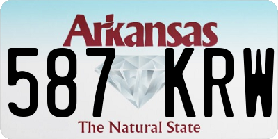 AR license plate 587KRW