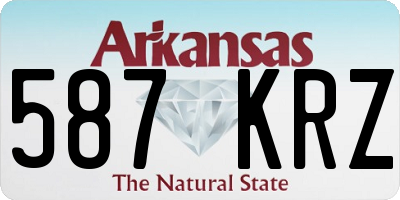 AR license plate 587KRZ