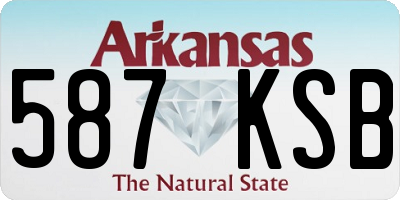 AR license plate 587KSB