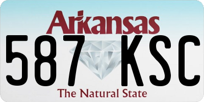 AR license plate 587KSC