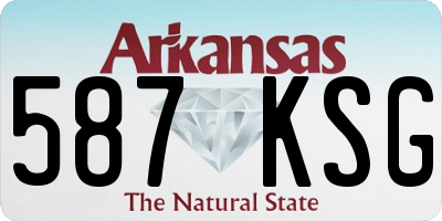 AR license plate 587KSG