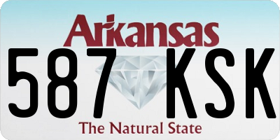 AR license plate 587KSK