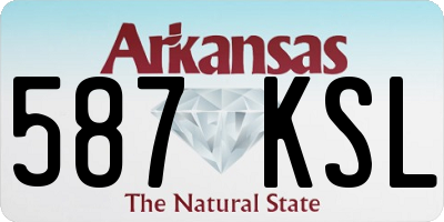 AR license plate 587KSL