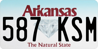 AR license plate 587KSM