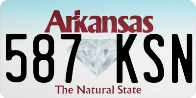 AR license plate 587KSN