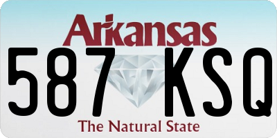 AR license plate 587KSQ