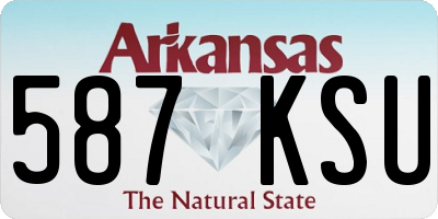 AR license plate 587KSU