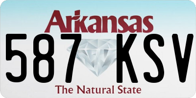 AR license plate 587KSV